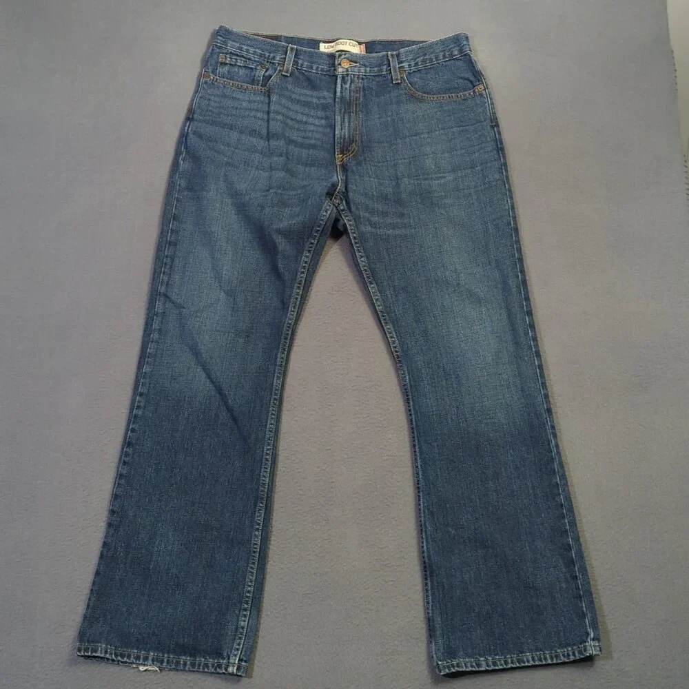 Levi's Jeans Men's 36x32 Blue 527 Slim Fit Boot Cut Denim Uneven Hems